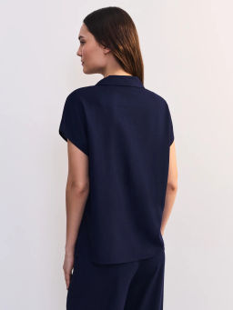 Льняная блуза с отложным воротником ZR2605012003-47 / Zarina