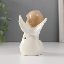 Фигурка светящаяся Девочка-ангел сидит, керамика, 6?8?9 см