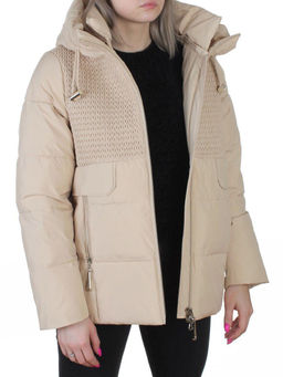 YR-6619 BEIGE Куртка зимняя женская (150 гр. холлофайбер)