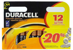 Цена за 12 шт. Батарейка Duracell LR6 /уп 2/20/ пальчиковая - ГалеонТрейд фото 4