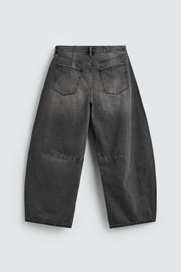 JEANS RELAXED BARREL FIT PINZAS / Gris - Zara фото 9