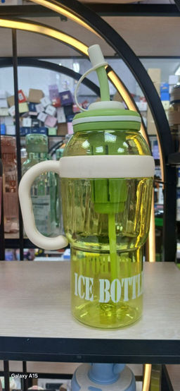 Бутылка для воды с трубочкой в ассортименте (1200 мл) (3460)