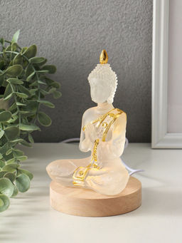 Фигурка светящаяся «Будда Анджали Мудра - молитва», прозрачный, 10×10×17.5 см