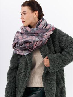 Большой, мягкий, тонкий и очень нежный двусторонний палантин с рисунком - Tantino фото 2