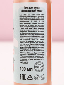 Новогодний подарочный набор косметики «С Новым годом», гель для душа 100 мл и крем для рук 30 мл, Чистое счастье