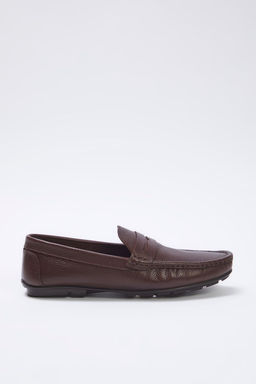 Trendyolmilla Shoes Kahverengi Hakiki Deri Kare Burun Erkek Loafer Ayakkab? TAKSS25LA00012  фото 6