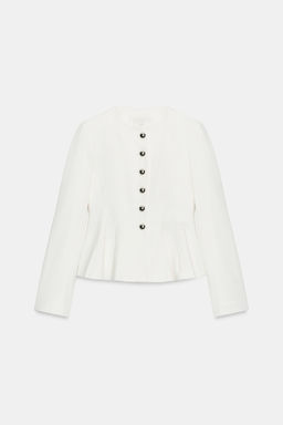 BLAZER PEPLUM BOTONES MET?LICOS / Crudo - Zara фото 6