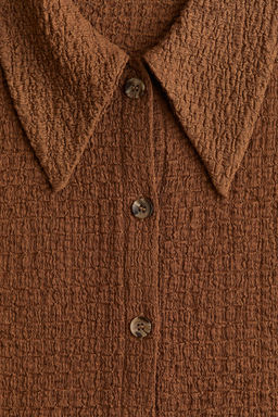 Camisa ajustada con efecto arrugado - H&m фото 6