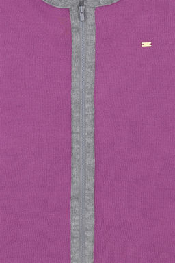U. S. Polo Assn / Трикотажное пончо для девочки фиолетовое - U.s. polo assn фото 3