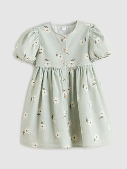 ?i?ekli F?rf?rl? K?z ?ocuk Elbise