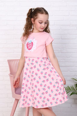 Платье Клубничная Душа короткий рукав детское