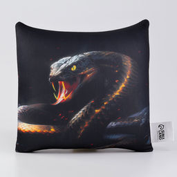 Подушка декоративная антистресс «Змея», чёрная