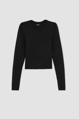Cool Slim Fit свитер с круглым вырезом - Defacto фото 8
