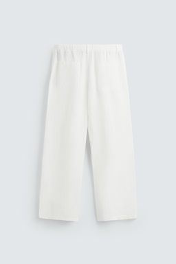 RELAXED FIT 100% LINEN TROUSERS - Zara фото 7