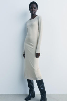 LONG SPARKLY KNIT DRESS
