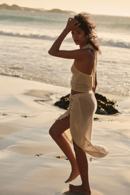 Falda playera de algod?n con detalles bordados - H&m фото 5