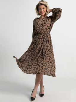 Платье Идиллия (бежево-черное) П15378-16М