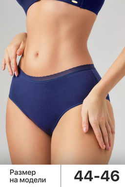 Набор трусов OIRO 0117 женские хлопковые изумруд/синий/бордовый 3 шт