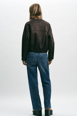 FAUX SUEDE BOMBER JACKET - Zara фото 5