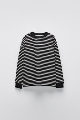 STRIPED HEAVY JERSEY T-SHIRT - Zara фото 4