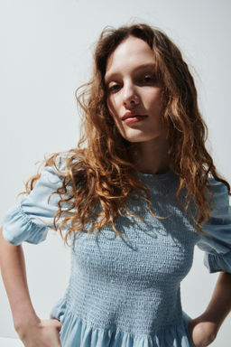 Blusa denim nido de abeja - H&m фото 5