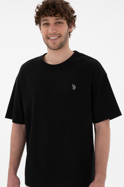 Erkek Comfort Fit Bisiklet Yaka Siyah Jakarl_ _nterlok Ti__rt Sepette S_rpriz _ndirim - U.s. polo assn фото 3