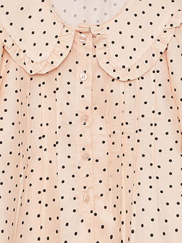 Bebe Yaka Desenli Uzun Kollu K?z ?ocuk G?mlek - Waikiki фото 3