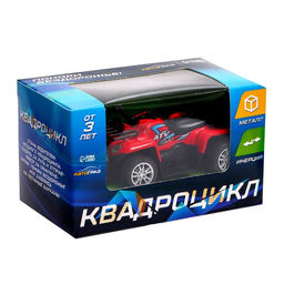 Квадроцикл металлический Гризли, инерционный, цвет красный - АвтоГрад фото 4