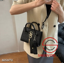 Крокодиловая сумка через плечо с цепочкой и кисточкой - Bruno фото 9