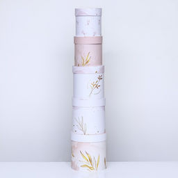 Набор круглых подарочных коробок 5 в 1 Нежный образ, 20?20 -14?14 см