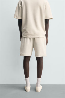 INTERLOCK RELAXED FIT JOGGER BERMUDA SHORTS - Zara фото 3