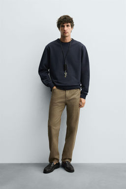 REGULAR FIT COTTON TROUSERS
