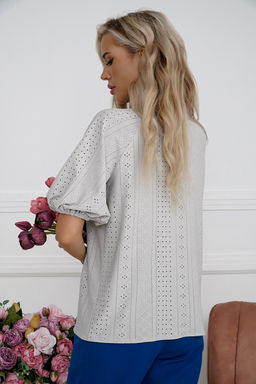 Рубашка Open Style 6875 серый