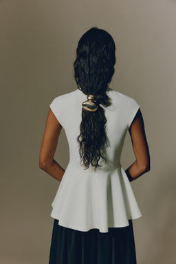 Top en punto roma con peplum - H&m фото 4