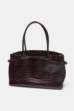 EMBOSSED LEATHER CITY BAG - Zara фото 5