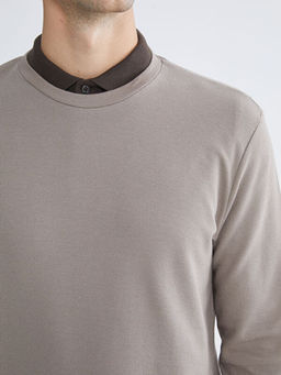 Bisiklet Yaka Uzun Kollu Erkek Ti??rt