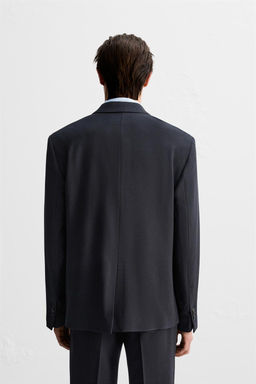 DOUBLE-BREASTED HERRINGBONE SUIT BLAZER - Zara фото 3