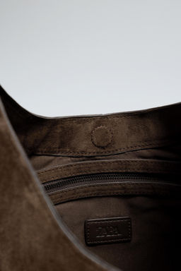 SPLIT SUEDE EFFECT SHOPPER BAG - Zara фото 7