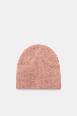 RIBBED KNIT BEANIE HAT