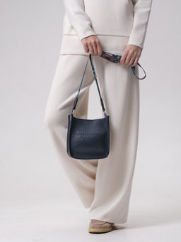 Сумка кожаная на плечо Azaro 30996 синий