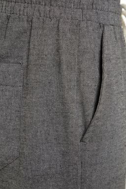 TRENDYOL MAN Siyah Regular Fit Lastikli Beli Baglamal? Kumas Duble Paca Pantolon TMNSS22PL0029 - Trendyolmilla фото 8