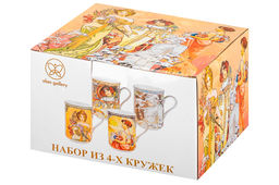 Набор 4 кружек 350 мл 10,8*7,5*10,5 см Времена года, NEW BONE CHINA - Elan gallery фото 8