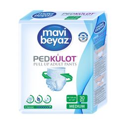 MAVI BEYAZ Подгузники-трусики для взрослых - M 80-120см/30шт.