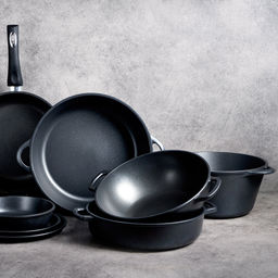 Кастрюля с антипригарным покрытием 3л, д24см Классик, h11,5см, s0,4см, литые ручки, стеклянная крышка с пароотводом, форма Классик волна, подарочная упаковка (Россия) - Домашняя мода фото 8