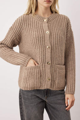 Vizon Yumusak Dokulu Genis Kal?p Basic Triko H?rka TWOAW26HI00249 - Trendyolmilla фото 3