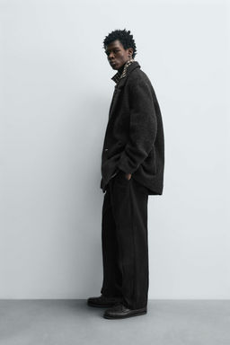 WOOL BLEND DOUBLE-BREASTED PEA COAT - Zara фото 4