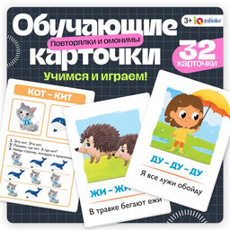 Обучающие карточки Повторялки и омонимы, 3+