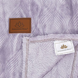 Плед/покрывало 220х200см "Горная лаванда", велсофт "Магнолия" гладкокрашенный, полиэстер 100%, плотность 270г/м2, упаковка: 20х33см пояс бумажный, "Домашняя мода" (Россия)