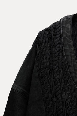 KNIT AND DENIM JACKET - Zara фото 9