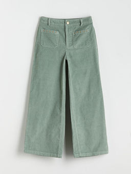 Wideleg K?z ?ocuk Kadife Pantolon